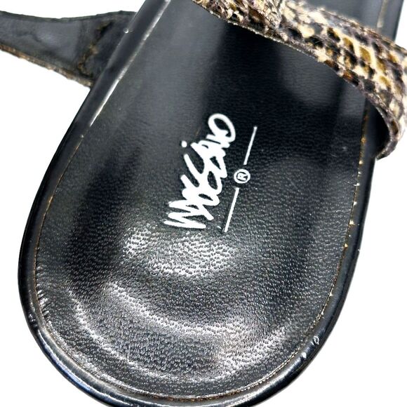 Mossimo Strappy Snakeskin Slide Kitten Heels with Buckles Sz 9.5 - Picture 7 of 10